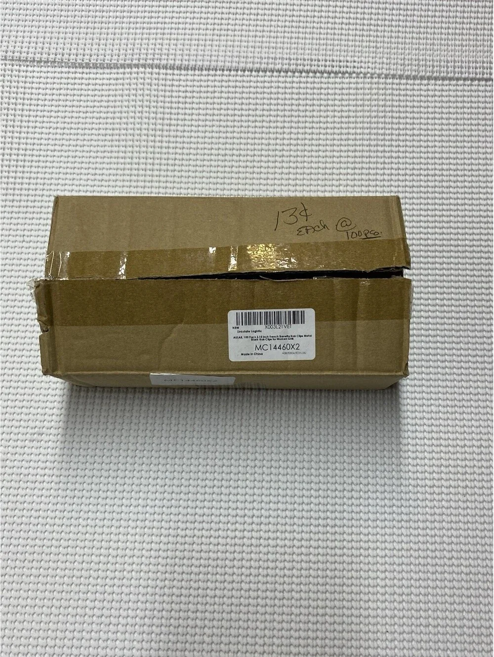 Box of 100 Blank French Hair Barrette Silver Clips Metal: DIY Design Your Own